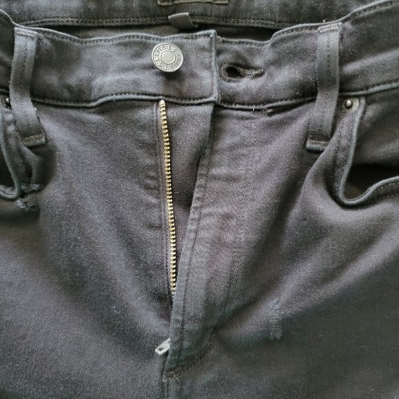 Agolde Sophie High Rise Distressed Skinny Black Denim Jeans - Picture 11 of 16